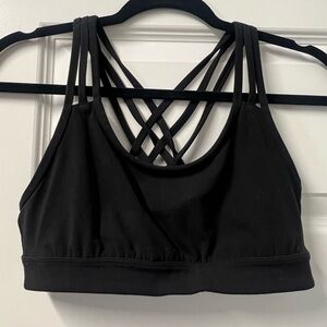 Athleta Criss Cross Strap Bra - Black - Small A-C